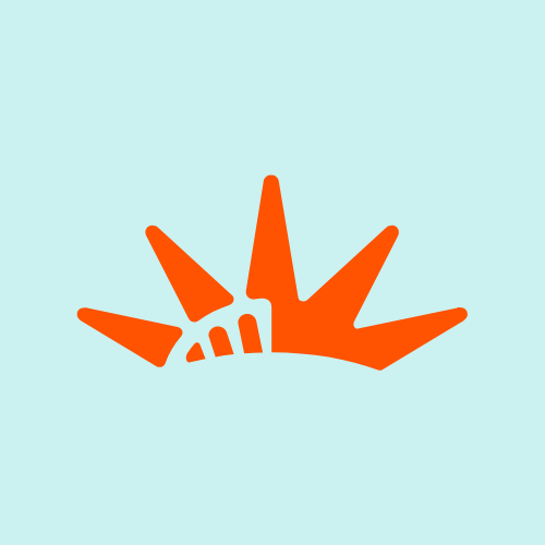 Food Bank For NYC Libby Crown Logo – Orange on Mint Food Bank For NYC Libby Crown Logo