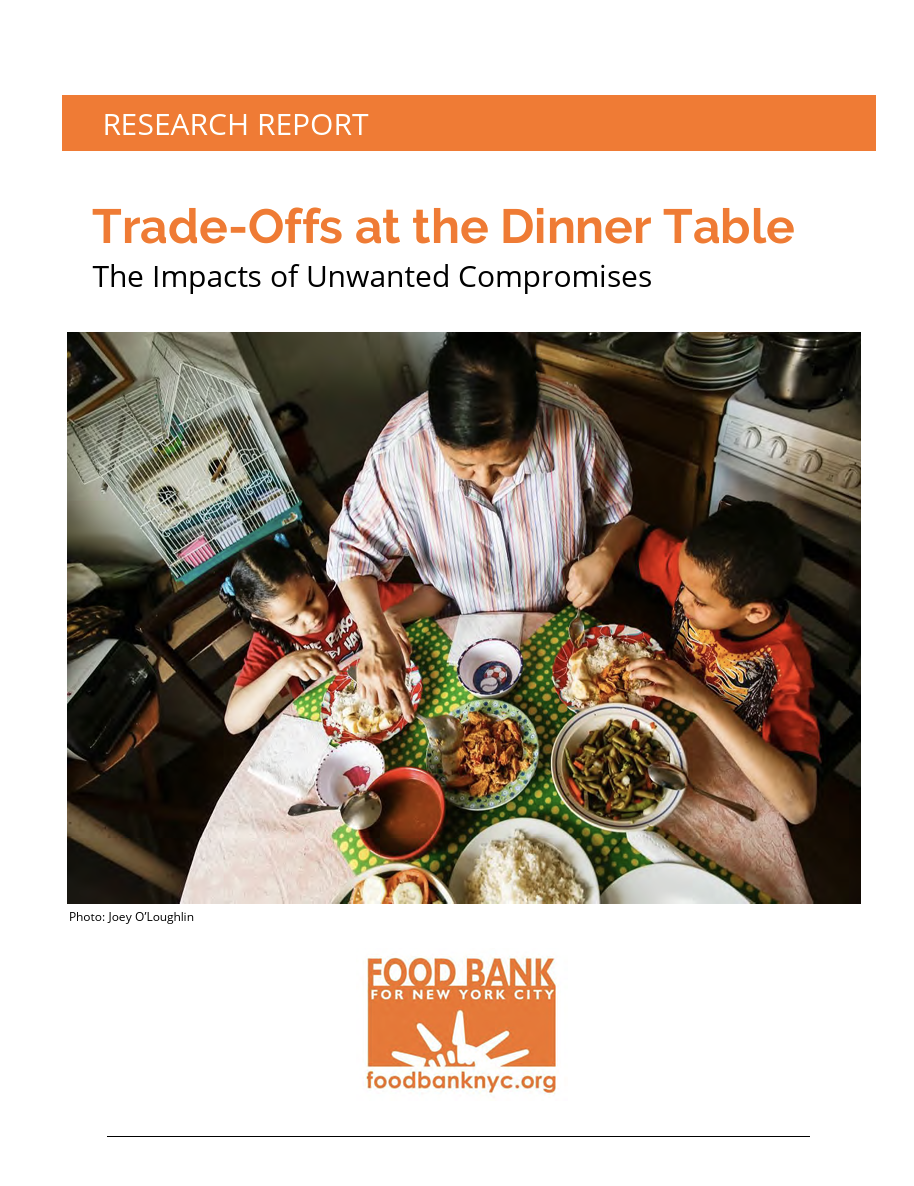 Cover image of the research report of Trades-offs at the Dinner Table