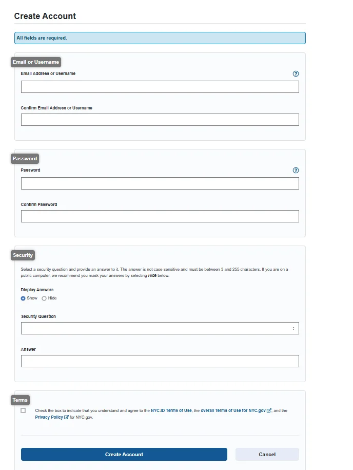 How create an ACCESS HRA Account online - Step 3