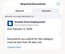 Uploading documents via the ACCESS HRA mobile app - Step 4